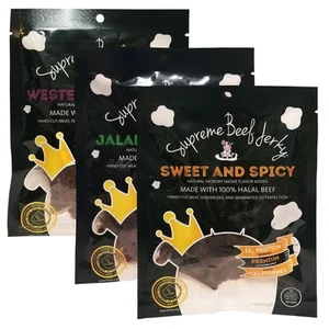 , Halal Beef Jerky, Zabiha Halal Certified Beef, Handcrafted Meat Snacks - Picture 1 of 9