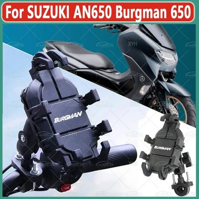 Mobile Phone Holder GPS Stand Bracket Shock Absorber For SUZUKI AN650 Burgman650 Foto 1 de 4