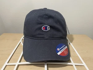 Champion Mütze Herren Logo Kappe bestickt dunkelgrau Baumwolle Freizeit verstellbare Schnalle - Bild 1 von 10