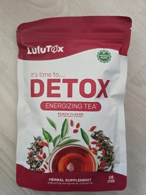 Lulutox Detox Tee, Pfirsich 🍑 Geschmack, zum Abnehmen , 28 Teebeutel  - Bild 1 von 2