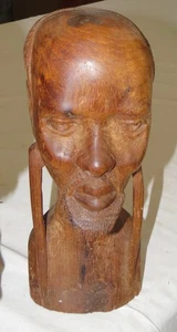 African Wood Wooden Hand-Carved Figure - 12 inches tall - Picture 1 of 5