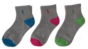 POLO Ralph Lauren Girls' Sport Socks 3-Pack Sock Sz(8-9.5) / Shoe Sz (13-3) - Picture 1 of 1