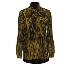 Cos Ladies top scarf detail silk blouse Size 36 uk 8 - 10 rrp £89 yellow black