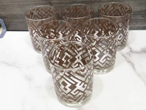 Juego 6 Gafas De Colección MCM Taste Setter Rocks Antigua Moda Marrón Zigzag Geométrico - Imagen 1 de 8