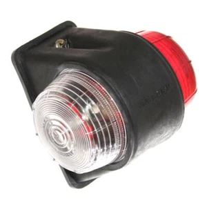 2er Set Begrenzungsleuchte kompakt Markierung Anhänger Trailer Rot Weiß 12V Neu - Bild 1 von 1