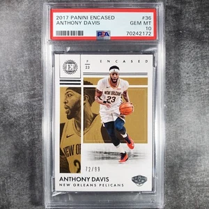 2017-18 Panini Encased 🏀 Anthony Davis #36 #'ed /99 PSA 10 💎 GEM MT **POP 1** - Picture 1 of 2