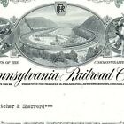 Certificat stock vintage 1961 Pennsylvania Railroad 100 à : Butcher & Sherrerd