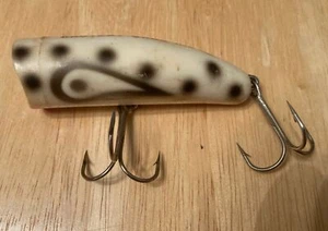 KAUTZKY LAZY IKE - Chug Ike / KC3- (WBS) White w Blk Spots - Ft. Dodge, Lure - Picture 1 of 4