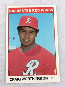 1987 Rochester Red Wings-TCMA Minor League Baseball Card-Craig Worthington 