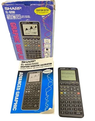 CALCULATOR  By SHARP  EL-9200 Graphing Scientific with Lid & Manual VGC - Image 1 of 4
