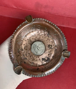 ASHTRAY WITH REPUBLIC OF CHILE COINS CENICERO CON MONEDAS - Imagen 1 de 13