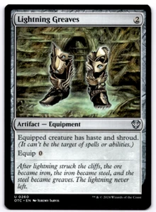 Lightning Greaves - Commandant : Outlaws of Thunder Junction (OTC) MTG Magic Card - Photo 1/2