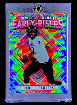 SHEDEUR SANDERS REFRACTOR ROOKIE RC Silver Holo SP Insert Silver - COLORADO Foto 1 de 4