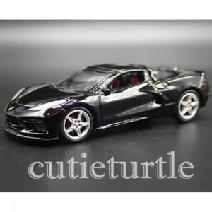 Chevy Chevrolet Corvette Stingray C8 2020 modelo de coche diecast negro 1:64 - Imagen 1 de 3