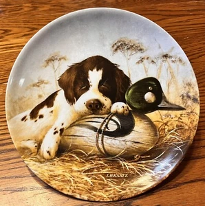 1987 Knowles “Dog - Tired The Springer Spaniel” W/COA NIB FREE SHIPPING. - Picture 1 of 2