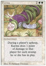 MTG magic cards 4x x4 Light Play, English Karma 3rd Edition Revised