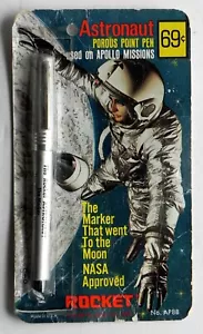 1960s Retail Display Card APOLLO MISSIONS Astronaut Marker Pen NASA Moon Landing - Picture 1 of 3
