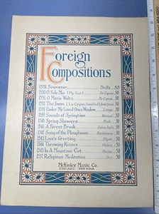 Partituras antiguas de 1913 love’s greeting salute d’Amour Edward Elgar - Imagen 1 de 4