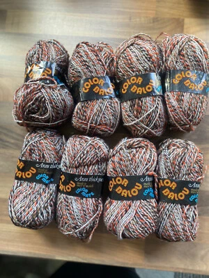 8x50g Sirdar Colour Balou Wool Acrylic Aran  In Rust,Brown, White Vintage Batch - Image 1 of 3