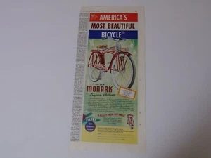 1948 America's Most Beautiful Bicycle MONARK SUPER DELUXE art print ad - Picture 1 of 1
