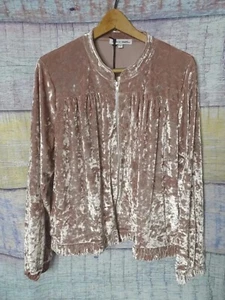 Capsule Velour Zippered Jacket Pink Size Large Classic - Picture 1 of 19