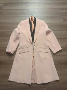 Peach Saddleseat Day Coat Vest And Tie Ladies size 12/14 - Picture 1 of 8