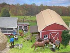 FARM SET BARN Rabbit hutch & Chicken coop 1:32 BRITAINS scale for Dioramas #02