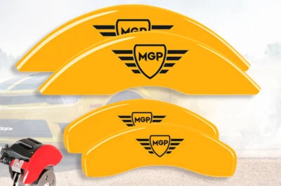 Front +Rear Yellow MGP Brake Disc Caliper Covers Fits: 2009-2018 Subaru Forester - Image 1 of 4