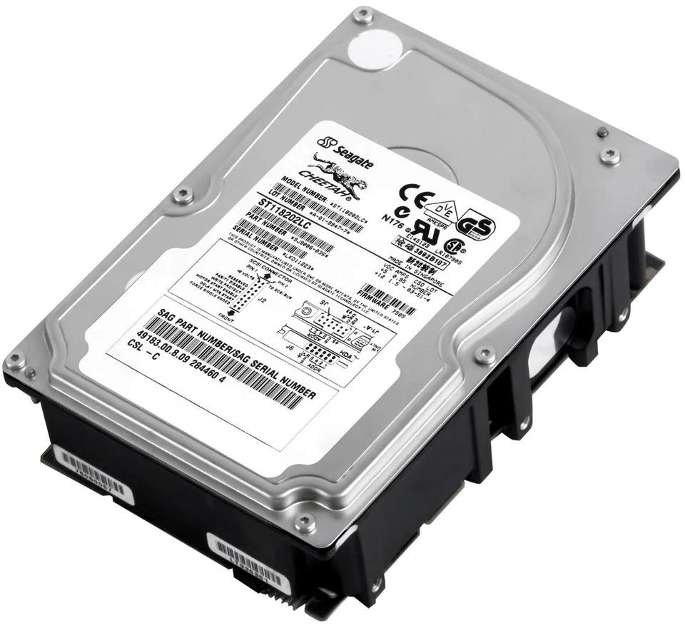 FESTPLATTE SEAGATE CHEETAH ST118202LC 18.2GB 10K 1MB SCSI Ultra2 3.5'' HH  - Bild 1 von 3