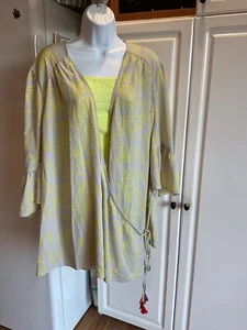 2-Nuevas Camisa Melissa McCarthy Seven7 y Ava & Viv Para Mujer Talla 3X Amarilla+ Transparente - Imagen 1 de 11