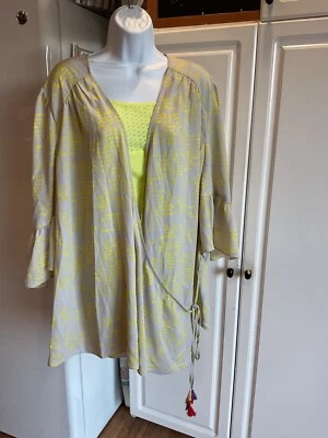 2-Новый Melissa McCarthy Seven7 и Ava & Viv женская рубашка размер 3 X желтый + чистый - Изображение 1 из 4