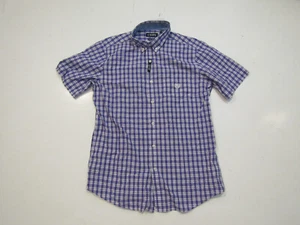 NWT Mens CHAPS Purple Button Up Plaid Dress Shirt Sz M Medium $50 - Picture 1 of 2