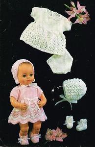   Dolls clothes knitting pattern for 12 inch doll. Laminated copy. (V Doll 71) - Picture 1 of 1