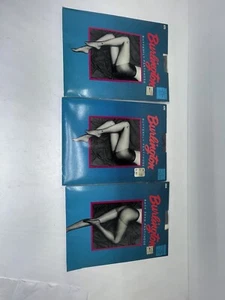 3 Vintage Burlington Pantyhose Size Small/Medium Black (2) Navy (1) A13 - Picture 1 of 5
