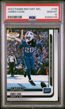2022 PANINI INSTANT NFL JAMES COOK ROOKIE CARD SP BILLS #195 RC - PSA 10 POP 1