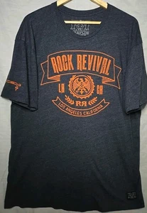 Camiseta Rock Revival Los Angeles Estampado Gráfico, Talla XXL, Gris Carbón, Hecha en EE. UU. - Imagen 1 de 7