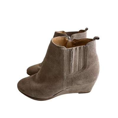 Franco Sarto замшевая кожа серо-коричневый Welton на танкетке каблука лодыжки загрузки размер 10 - Изображение 1 из 4