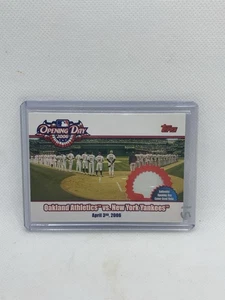 2006 Topps Series 2 Opening Day Game-Used Relic Oakland As vs New York Yankees - Picture 1 of 3