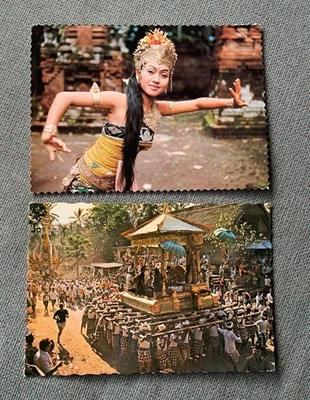 Indonesia 1977 - 2 postales usadas a Brunn Austria y Stelle - Imagen 1 de 2