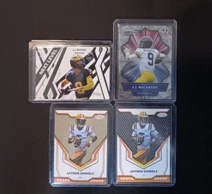 Jayden Daniels J.J. McCarthy 4 Karten Lot Sage und Wild Card  - Bild 1 von 2