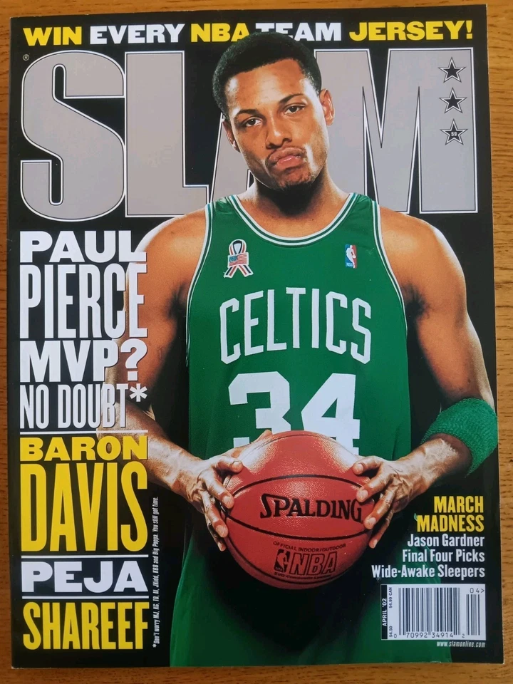 Revista Slam # 59 4/2002 Paul Pierce Cubierta Quiosco con Póster Buen Estado Foto 1 de 3