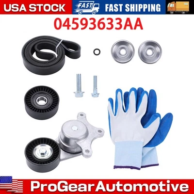 Conjunto de tensor de correa con polea y correa para Ford Explorer 3,5 L V6 2011-2019 Foto 1 de 4