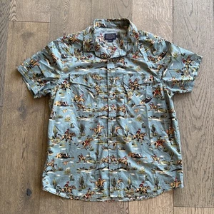 Pendleton Laramie Desert Cowboy Print XL Short Sleeve Pearl Snap Western Shirt - Picture 1 of 5