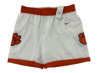 Nike Digital Clemson Tigers Champ Basketball Womens M Shorts White Orange DC2358 - Image 1 of 4