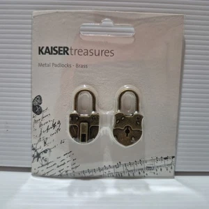 Kaisercraft Treasures Brass Locks x 2 Scrapbook Cards Craft - Picture 1 of 1
