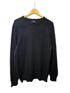 Maglione girocollo uomo Club Room Luxury 100% cashmere super morbido nero taglia L - Foto 1 di 7