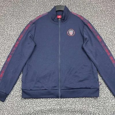 Sudadera Olímpica Equipo EE. UU. Hombres Grande Azul Cremallera Completa Ropa Equipo Manga Larga L Foto 1 de 4