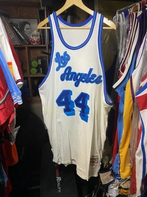 100% Authentic 1961 62 Jerry West LA Lakers Mitchell Ness Jersey 52 2XL white - Image 1 of 4