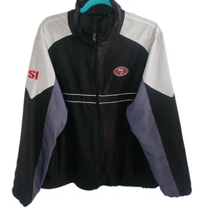 San Francisco 49ers Dunbrooke Sports Illustrated Windbreaker Jacket Mens Sz L - Picture 1 of 9