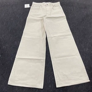 Pantalones de mezclilla para mujer TWP Tiny Dancer de pierna ancha talla 29 naturales - Imagen 1 de 9